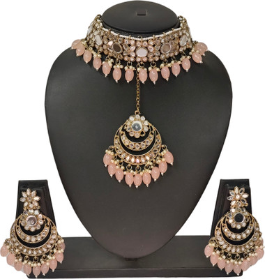 Zarmar fashion Alloy Gold-plated Gold Jewellery Set(Pack of 1)