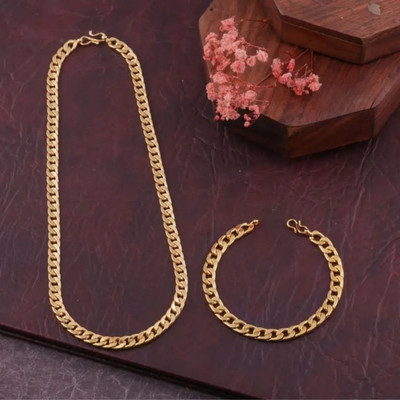 SILVERISH Stainless Steel Gold-plated Gold Jewellery Set(Pack of 2)