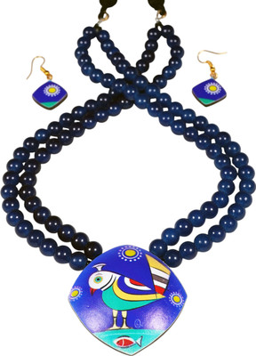 Organic Alankaar Wood Brown Jewellery Set(Pack of 1)