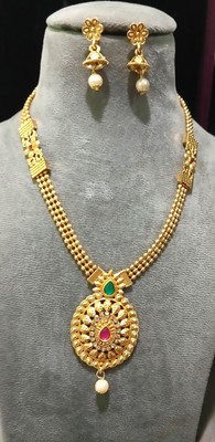 NEHA JEWELS Alloy Gold-plated Gold Jewellery Set(Pack of 1)