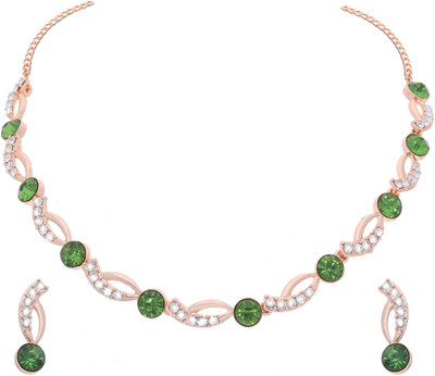 Krishna jewellers Brass Brass Rose Gold Jewellery Set(Pack of 1)