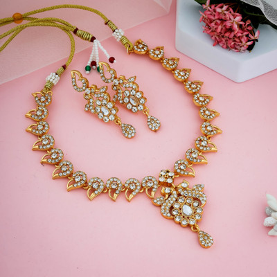 TONOLIKA JEWELLERY Brass, Alloy Gold-plated, Brass Gold Jewellery Set(Pack of 1)