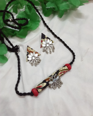 Neha Collection Fabric Multicolor Jewellery Set(Pack of 3)