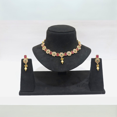 Jumka Designer Alloy Gold-plated Multicolor Jewellery Set(Pack of 3)