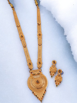 Seora Alloy Gold-plated Gold Jewellery Set(Pack of 3)