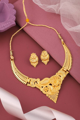 JS ENTERPRISE Alloy Gold-plated Gold Jewellery Set(Pack of 1)