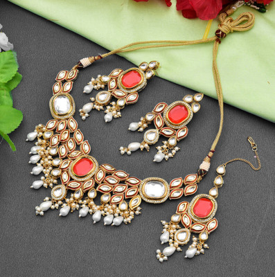 GEODE DELIGHT Copper Gold-plated Multicolor Jewellery Set(Pack of 5)