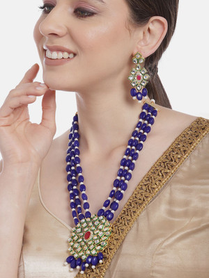 ANOUK Brass Gold-plated Blue Jewellery Set(Pack of 1)