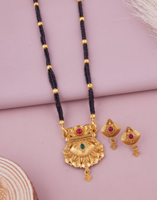 house of common Brass Gold-plated Gold Jewellery Set(Pack of 1)