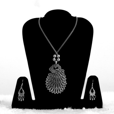 Foxy Trend Alloy Black Silver Silver Jewellery Set(Pack of 1)