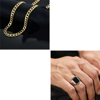 Vipunj Alloy Gold-plated, Sterling Silver Gold, Black, Silver Jewellery Set(Pack of 1)