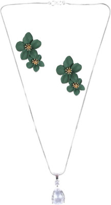 SRK Fashions Alloy White, Green Jewellery Set(Pack of 1)