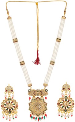 Dreamish Imitation Brass, Stone, Mother of Pearl, Alloy Gold-plated Multicolor Jewellery Set(Pack of 2)