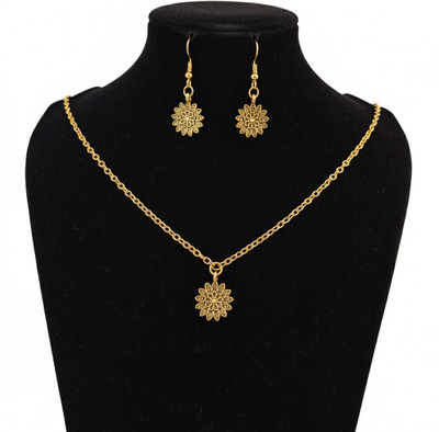 Hi_BAA Alloy Gold Jewellery Set(Pack of 1)