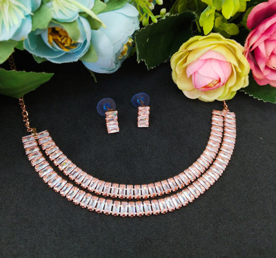 M S Badoniya Sales Alloy Rose Gold Jewellery Set(Pack of 1)