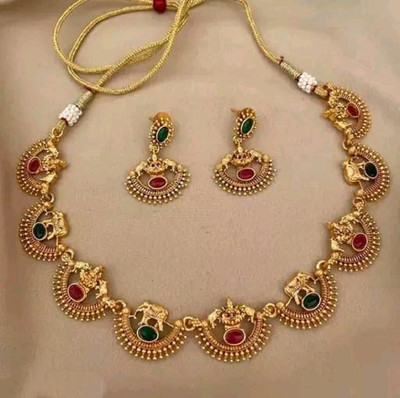 KEYMAX Alloy Gold-plated Multicolor Jewellery Set(Pack of 3)