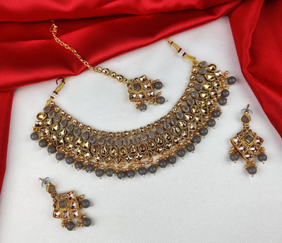 Orbis Alloy Gold-plated Grey Jewellery Set(Pack of 1)