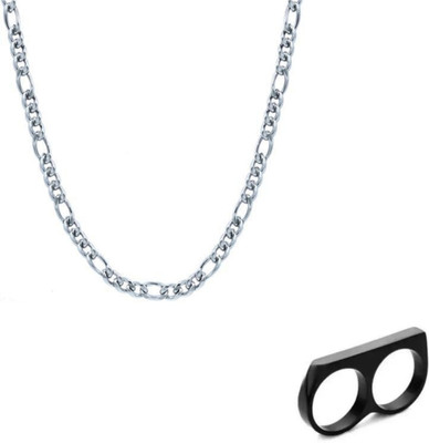 MAATRCHAAYA Alloy, Stainless Steel Titanium, Sterling Silver Silver, Black Jewellery Set(Pack of 2)