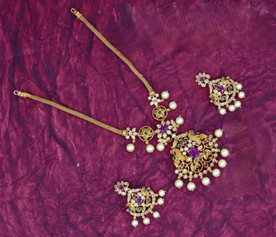 gvg Alloy Gold-plated Multicolor Jewellery Set(Pack of 2)