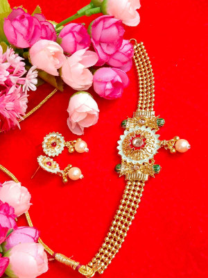 DENICRAAS Alloy Gold-plated Gold Jewellery Set(Pack of 1)