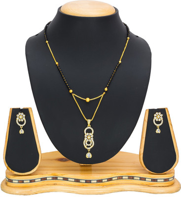 LUXOR Alloy Gold-plated Black, Gold Jewellery Set(Pack of 1)