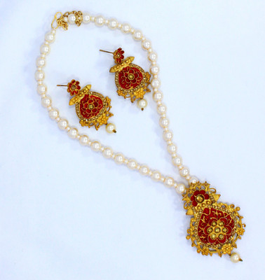 Guarantee Ornament House Brass Gold-plated Multicolor Jewellery Set(Pack of 1)