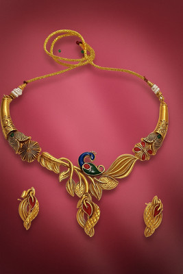 diven shop Brass Gold-plated Gold Jewellery Set(Pack of 3)