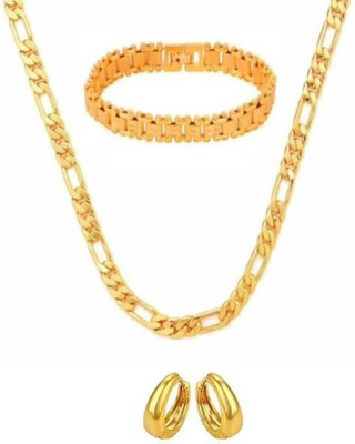 Juneja Enterprises Brass Gold-plated Gold Jewellery Set(Pack of 1)