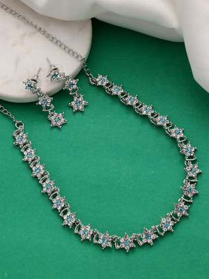 SAIYONI Alloy Silver Silver Jewellery Set(Pack of 1)