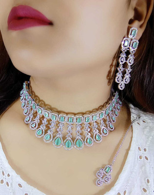 NEN COLLECTION Alloy Turquoise Jewellery Set(Pack of 4)