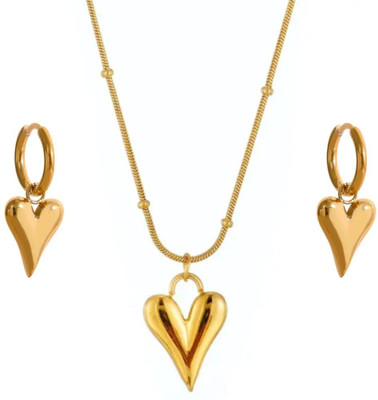 TEULRIP Stainless Steel Gold Jewellery Set(Pack of 1)