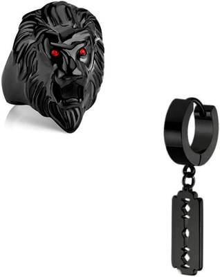 Vipunj Alloy Titanium Black Jewellery Set(Pack of 2)