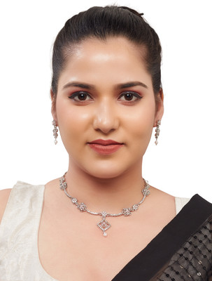R A Enterprises Alloy Copper Pink Jewellery Set(Pack of 3)