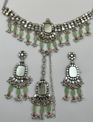Antiquejewellry Oxidised Silver Silver Multicolor Jewellery Set(Pack of 2)
