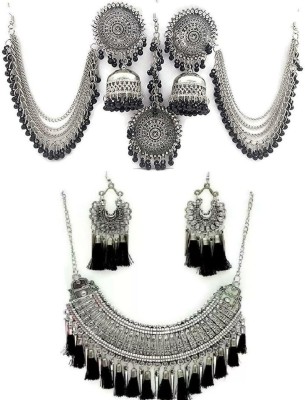 KAALRATRI Oxidised Silver, Alloy Sterling Silver Silver, Black Jewellery Set(Pack of 1)