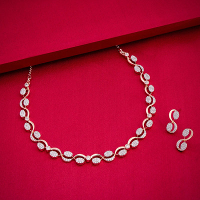 Kushal's Fashion Jewellery Copper Gold-plated Rose Gold Jewellery Set(Pack of 3)