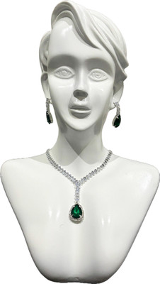 V.V. Sons Alloy Green Jewellery Set(Pack of 1)