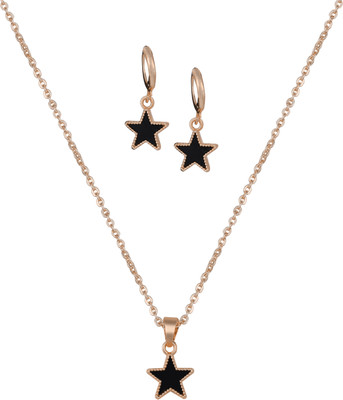 Yuma Metal Rose Gold Jewellery Set(Pack of 1)