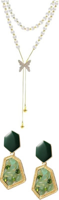 Gauri Fashions Stone Gold, Green Jewellery Set(Pack of 1)