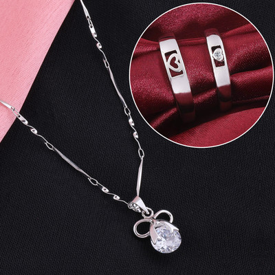 NM CREATION Alloy Silver Silver Jewellery Set(Pack of 1)