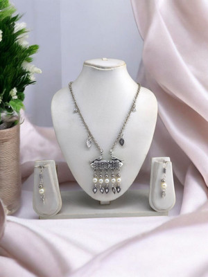 Yaari Collections Oxidised Silver Silver Jewellery Set(Pack of 3)