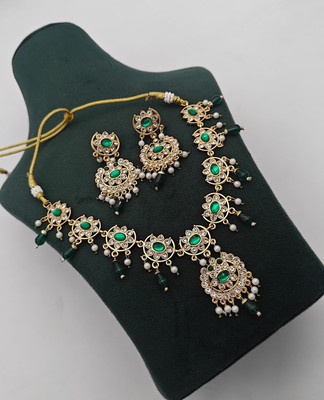 MK Gallery Alloy Green Jewellery Set(Pack of 1)