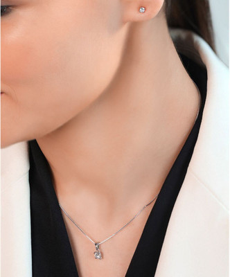 ZAVYA Sterling Silver Rhodium Silver Jewellery Set(Pack of 1)