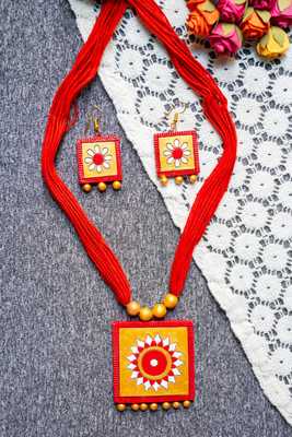 SHILPOGRAM Terracotta Red Jewellery Set(Pack of 1)