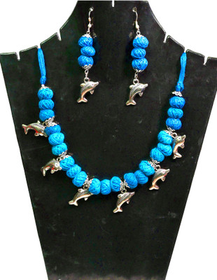 A S enterprize Oxidised Silver Multicolor Jewellery Set(Pack of 1)