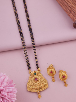 house of common Alloy Gold-plated Gold Jewellery Set(Pack of 1)