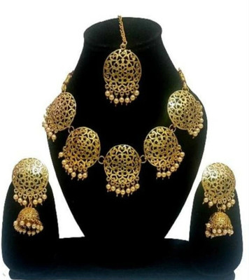 SHIVANYA Brass Gold-plated Gold Jewellery Set(Pack of 1)