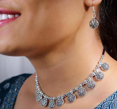 Anant International Oxidised Silver Silver Silver Jewellery Set(Pack of 3)