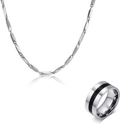 MAATRCHAAYA Alloy Sterling Silver Black, Silver Jewellery Set(Pack of 1)