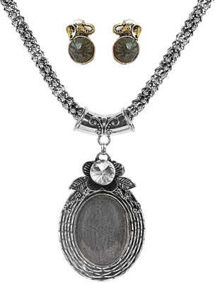Muccasacra Stone, Oxidised Silver, Sterling Silver, Alloy Grey, Silver Jewellery Set(Pack of 1)